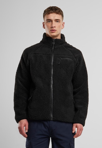 Brandit Fleece Jacket in Black: front