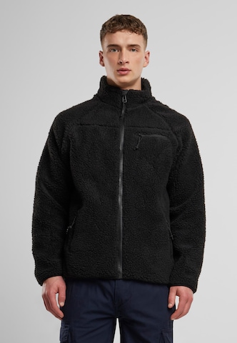 Brandit Fleece jacket in Black: front