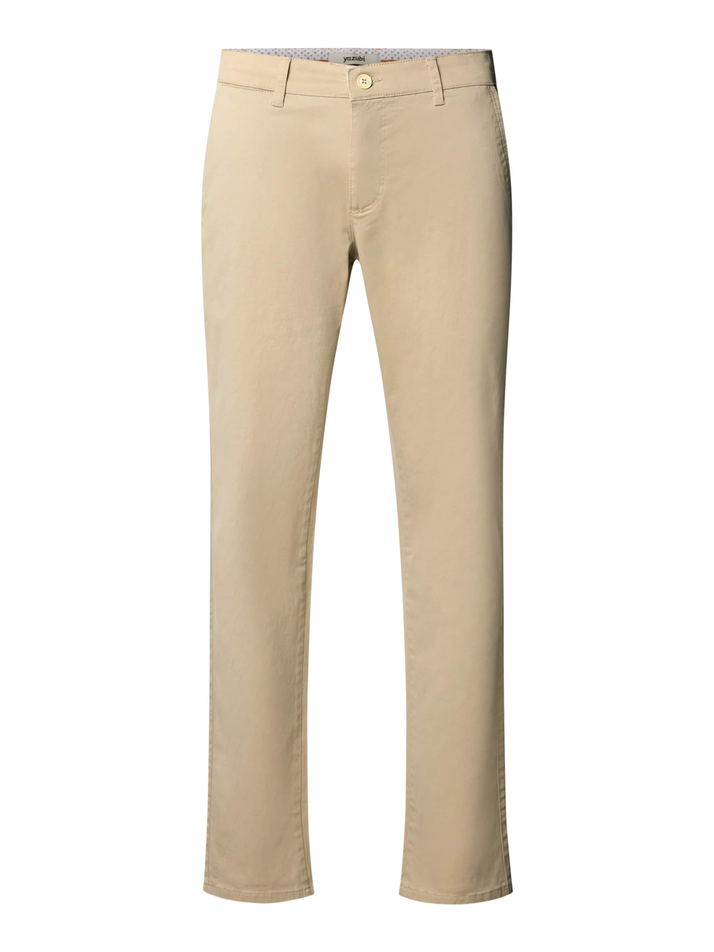 yazubi Slimfit Hose 'Kyle' in Beige: Vorderseite