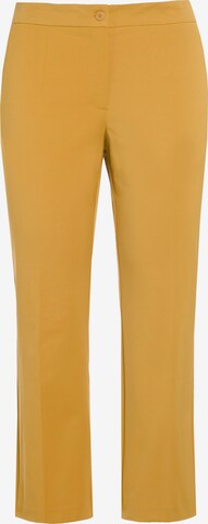 Ulla Popken Pleated Pants in Yellow: front