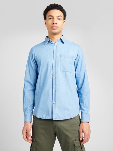 s.Oliver Regular fit Button Up Shirt in Blue: front