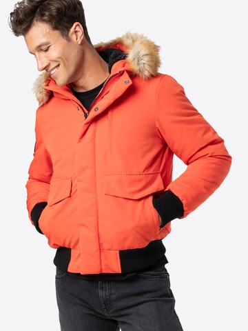 Superdry Демисезонная куртка 'Everest' в Оранжевый: спереди