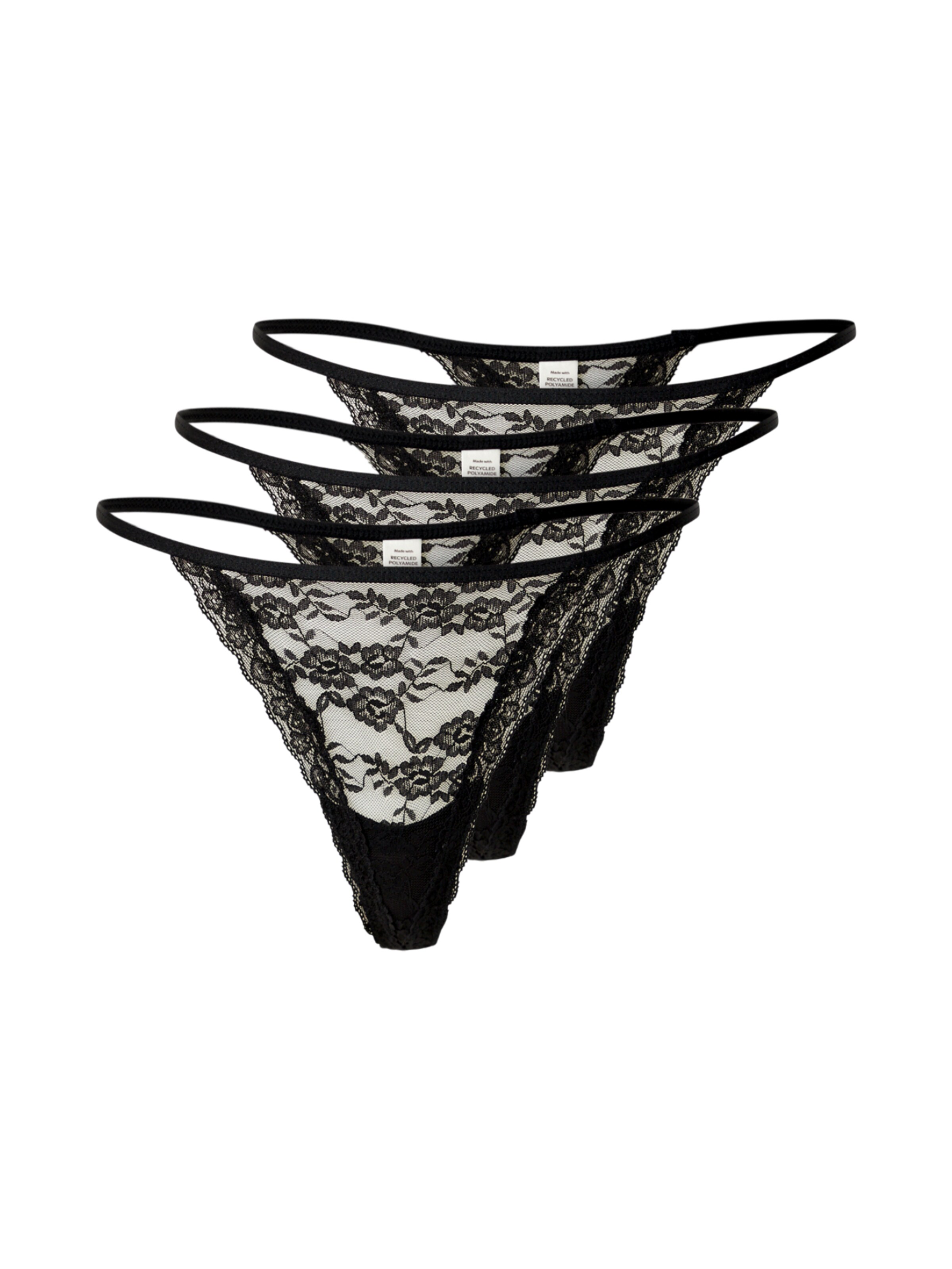 Lindex Thong 'Jennie' in Black: front
