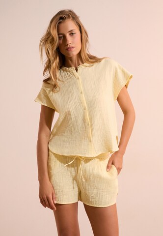 Pantaloncini da pigiama 'SOLEIA' di ETAM in giallo: frontale