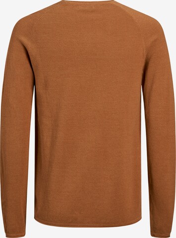 JACK & JONES Regular Fit Pullover 'Hill' in Braun