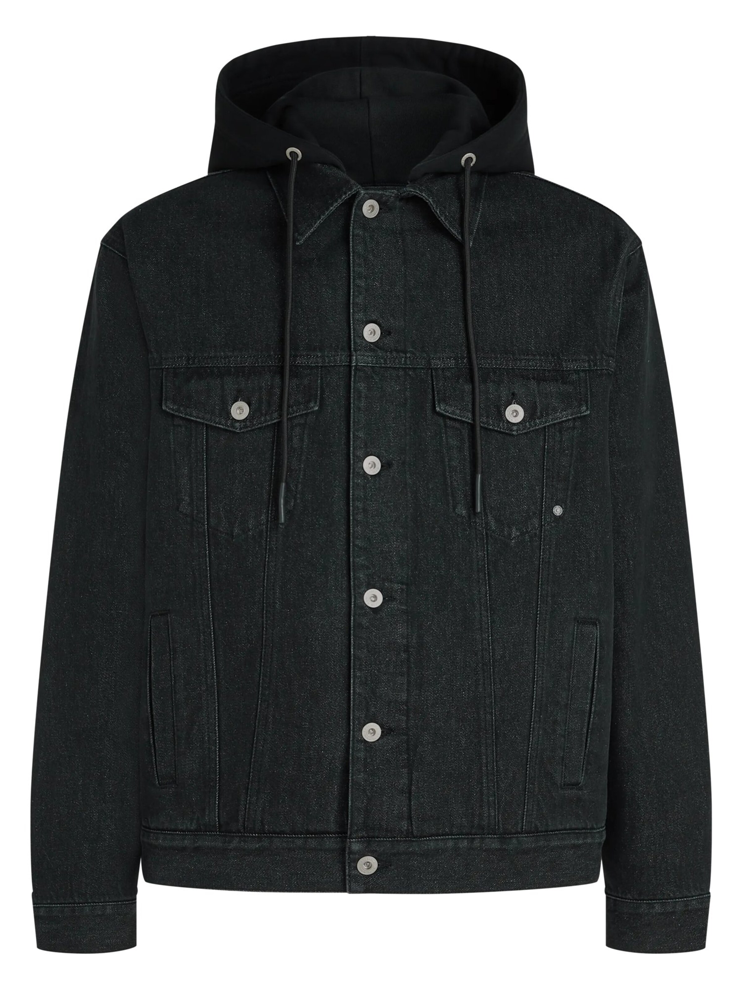 KARL LAGERFELD JEANS Between-season jacket 'KLJ x Pietro Terzini' in Black: front