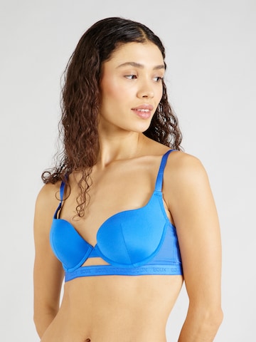 Boux Avenue T-shirt Bra 'KYRA PLUNGE' in Blue: front