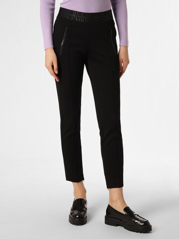 Cambio Regular Pleat-Front Pants ' Ranee ' in Black: front