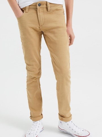 WE Fashion Slim fit Jeans in Beige