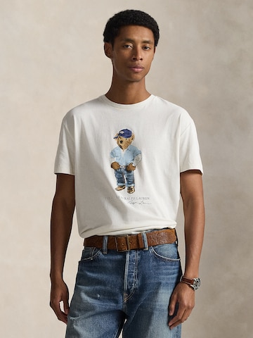 T-Shirt Polo Ralph Lauren en blanc : devant