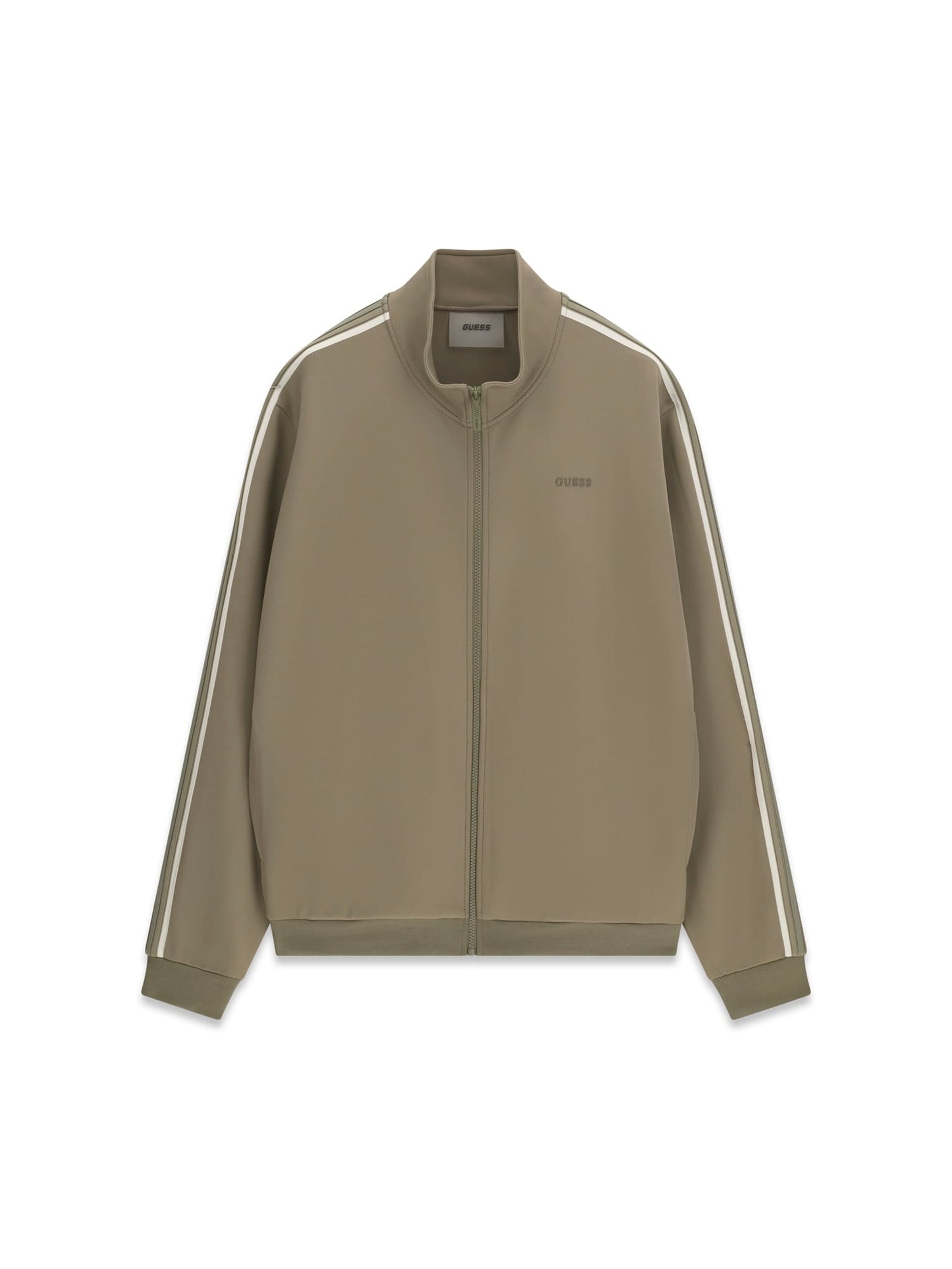 GUESS Sweatjacke in Grün: Vorderseite