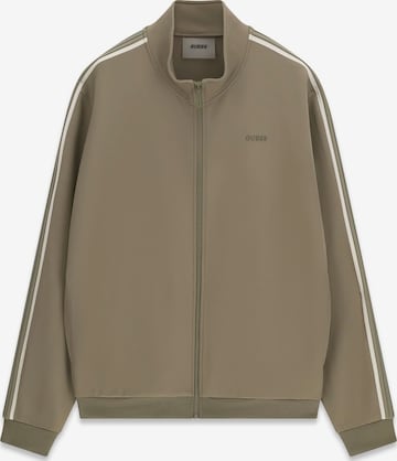 GUESS Sweatjacke in Grün: Vorderseite