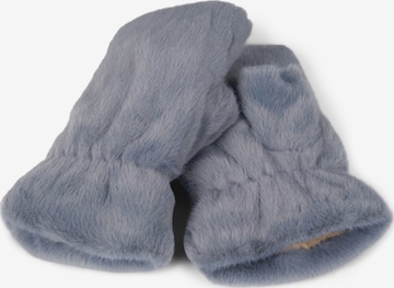 styleBREAKER Kurzfingerhandschuhe 'Fingerlose Handschuhe Kunstfell Einfarbig' in Grau: Vorderseite