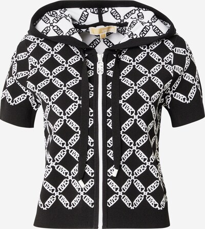 MICHAEL Michael Kors Gebreid vest 'EMPIRRE' in de kleur Zwart / Wit, Productweergave