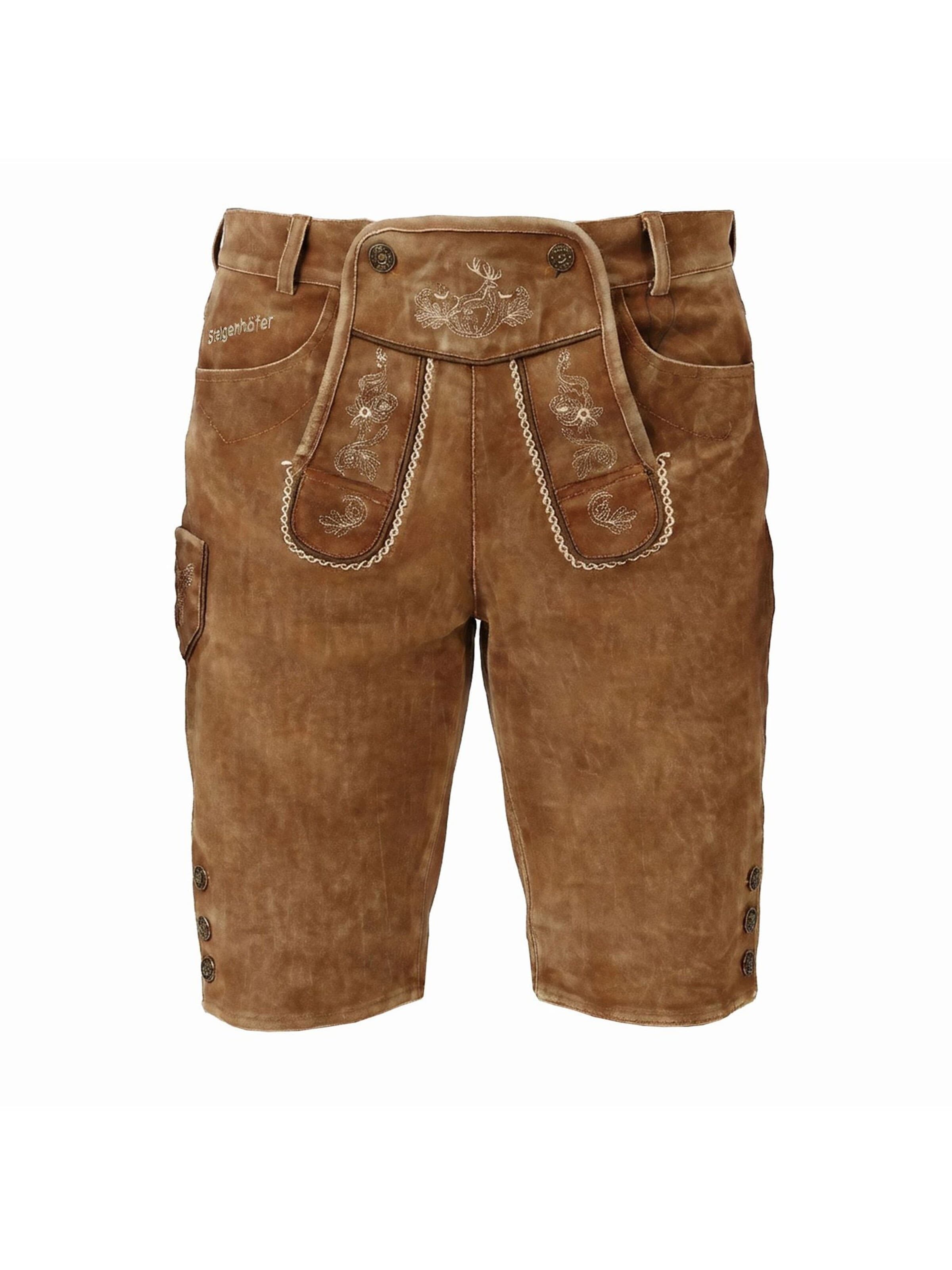 Steigenhöfer Regular Trachtenhose 'Steigenhöfer Jeans Leonard'‌ in Braun: Vorderseite