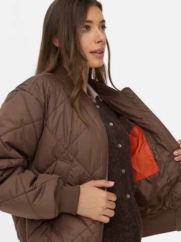 CAMEL ACTIVE Oversize Bomberjacke mit Diamantsteppung in Braun