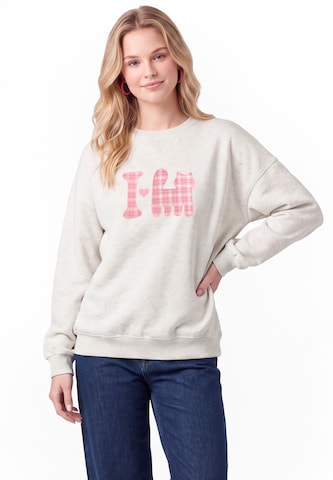 MYMO Sweatshirt in Wit: voorkant