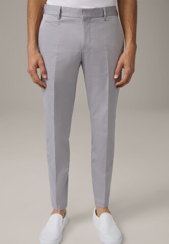Coupe slim Pantalon à plis 'Kyle' STRELLSON en gris : devant