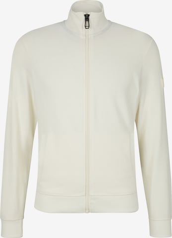 JOOP! Jeans Zip-Up Hoodie 'Amelios' in White: front