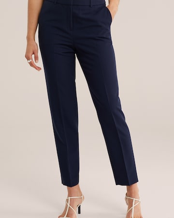 WE Fashion Slimfit Bügelfaltenhose in Blau: Vorderseite