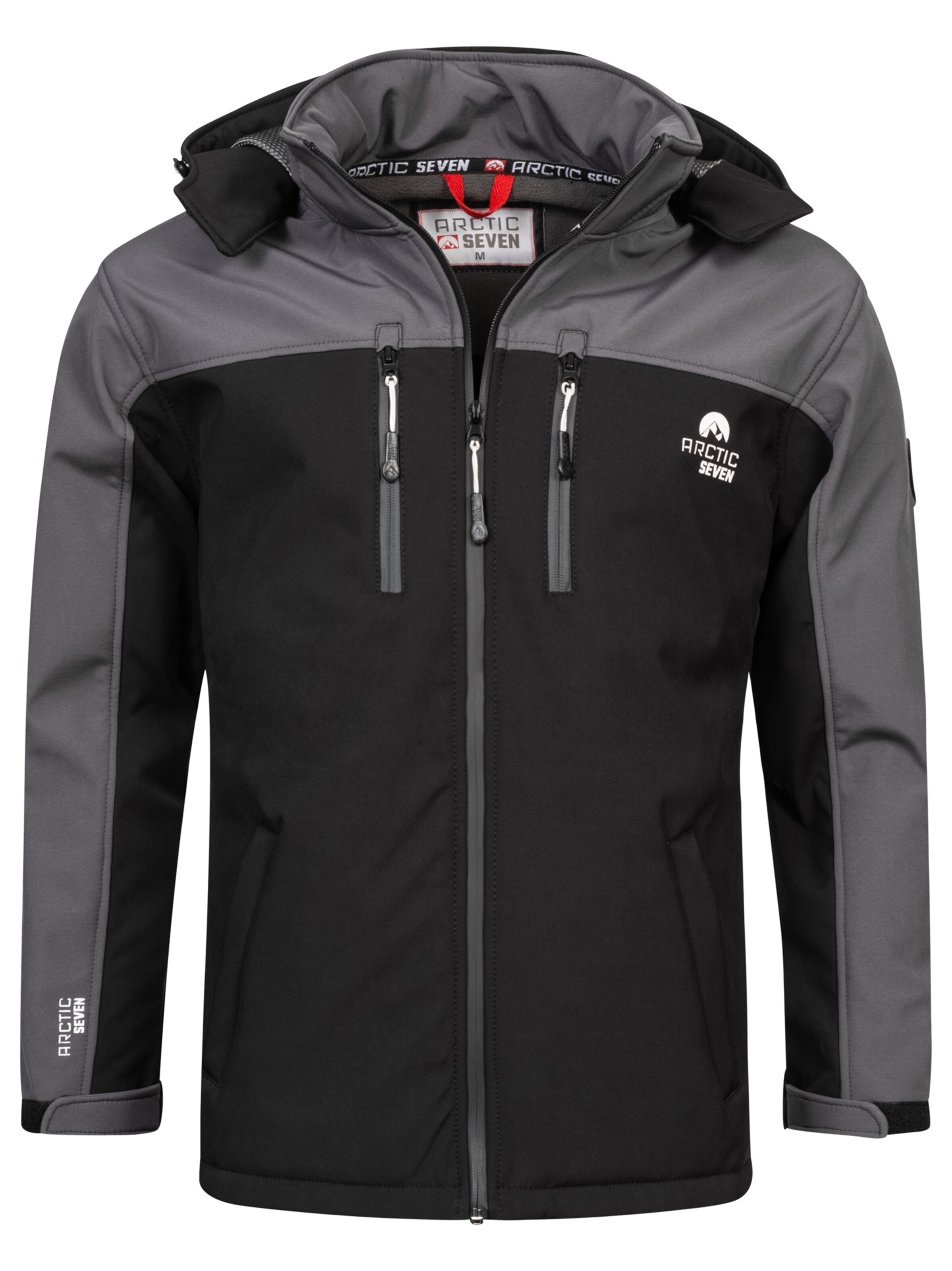 Arctic Seven Funktionsjacke in Schwarz: Vorderseite