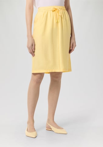 Jupe comma casual identity en jaune : devant