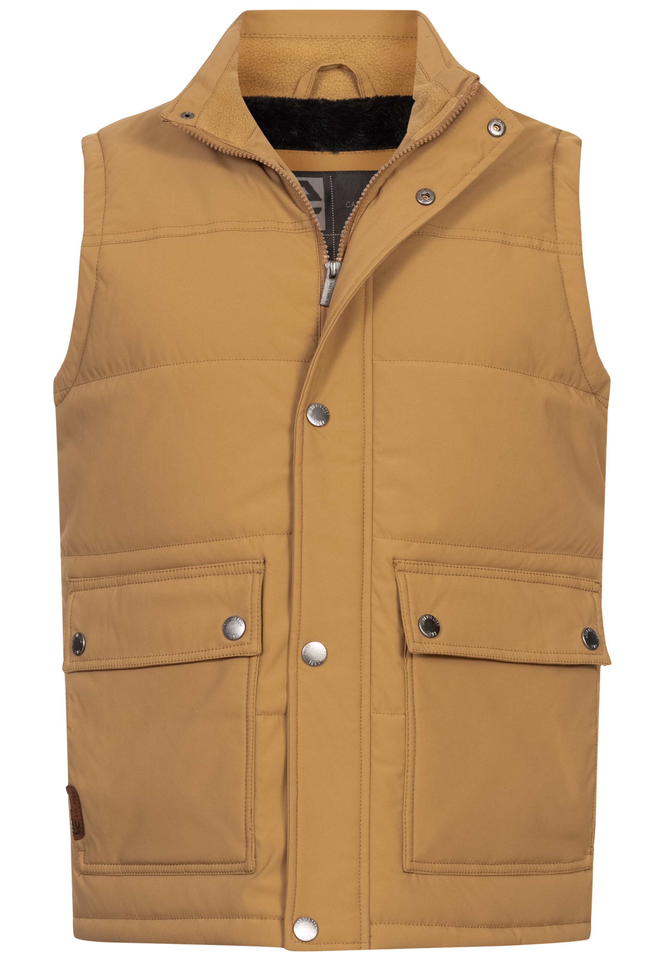 INDICODE JEANS Vest in Brown: front