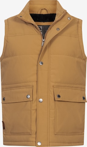 Gilet INDICODE JEANS en marron : devant
