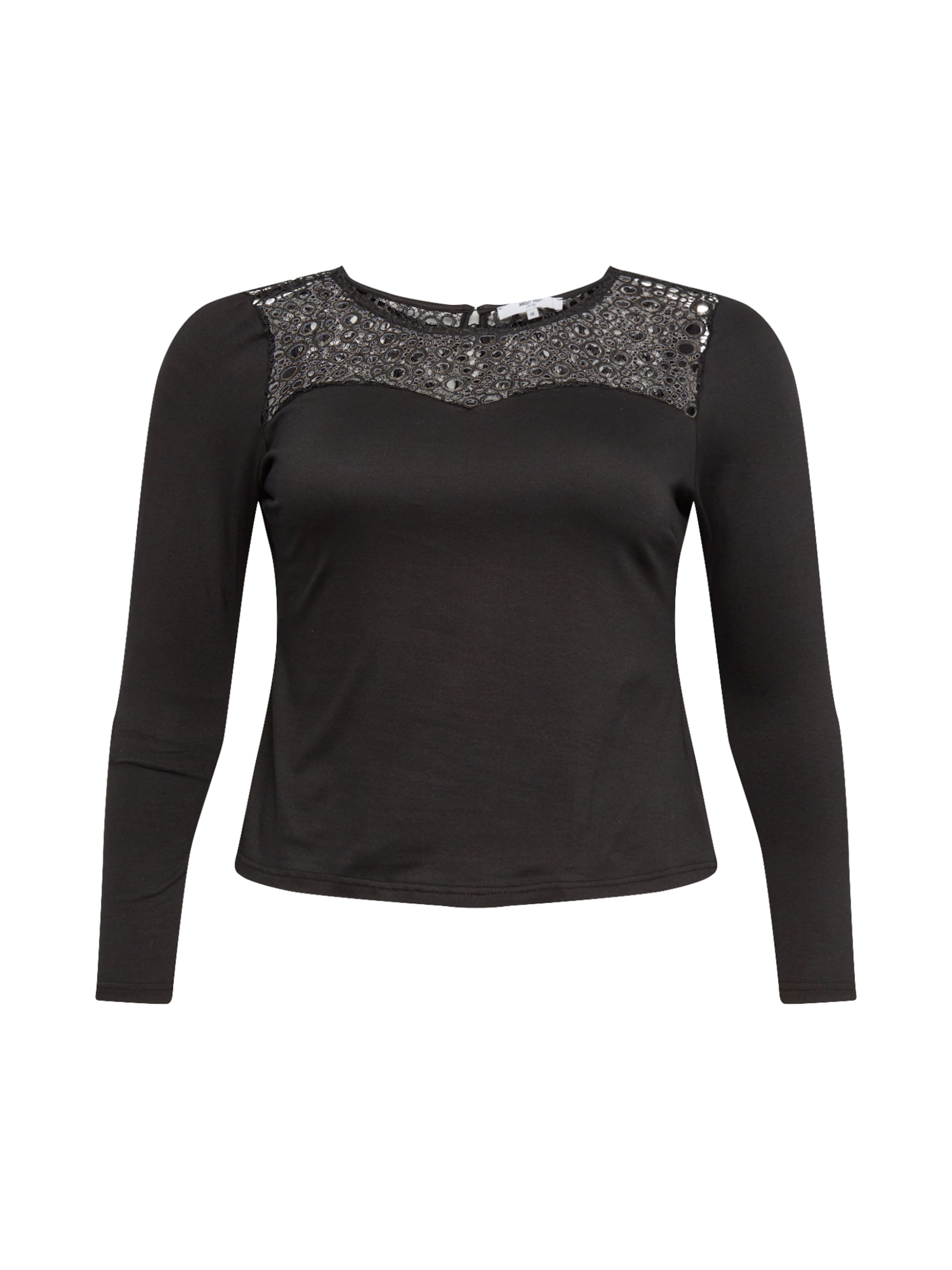 T-shirt 'Elmira' ABOUT YOU Curvy en noir : devant