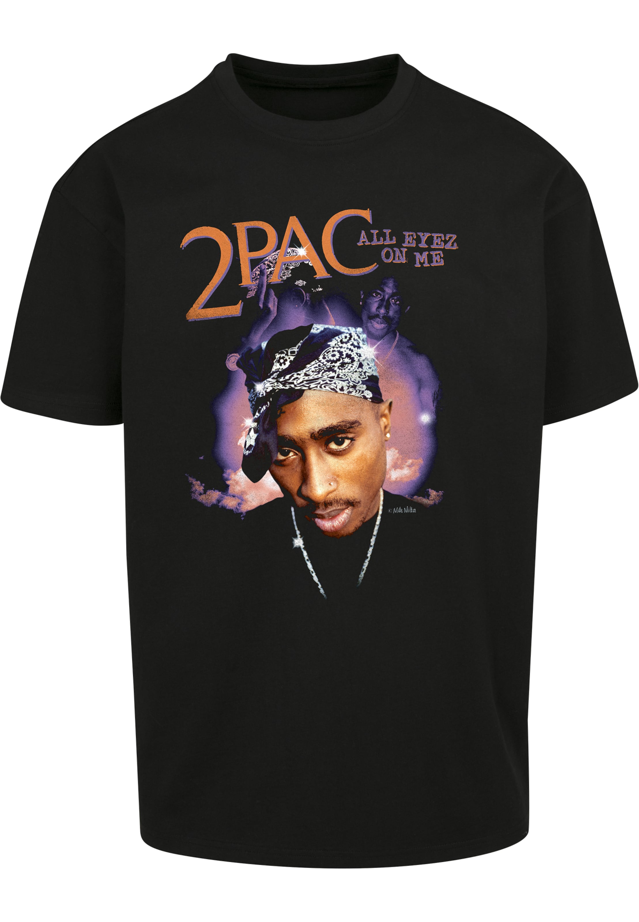 Mister Tee Shirt 'All Eyez On Me' in Zwart: voorkant