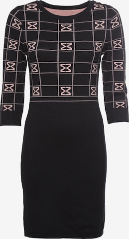 MELROSE Strickkleid in Schwarz: Vorderseite