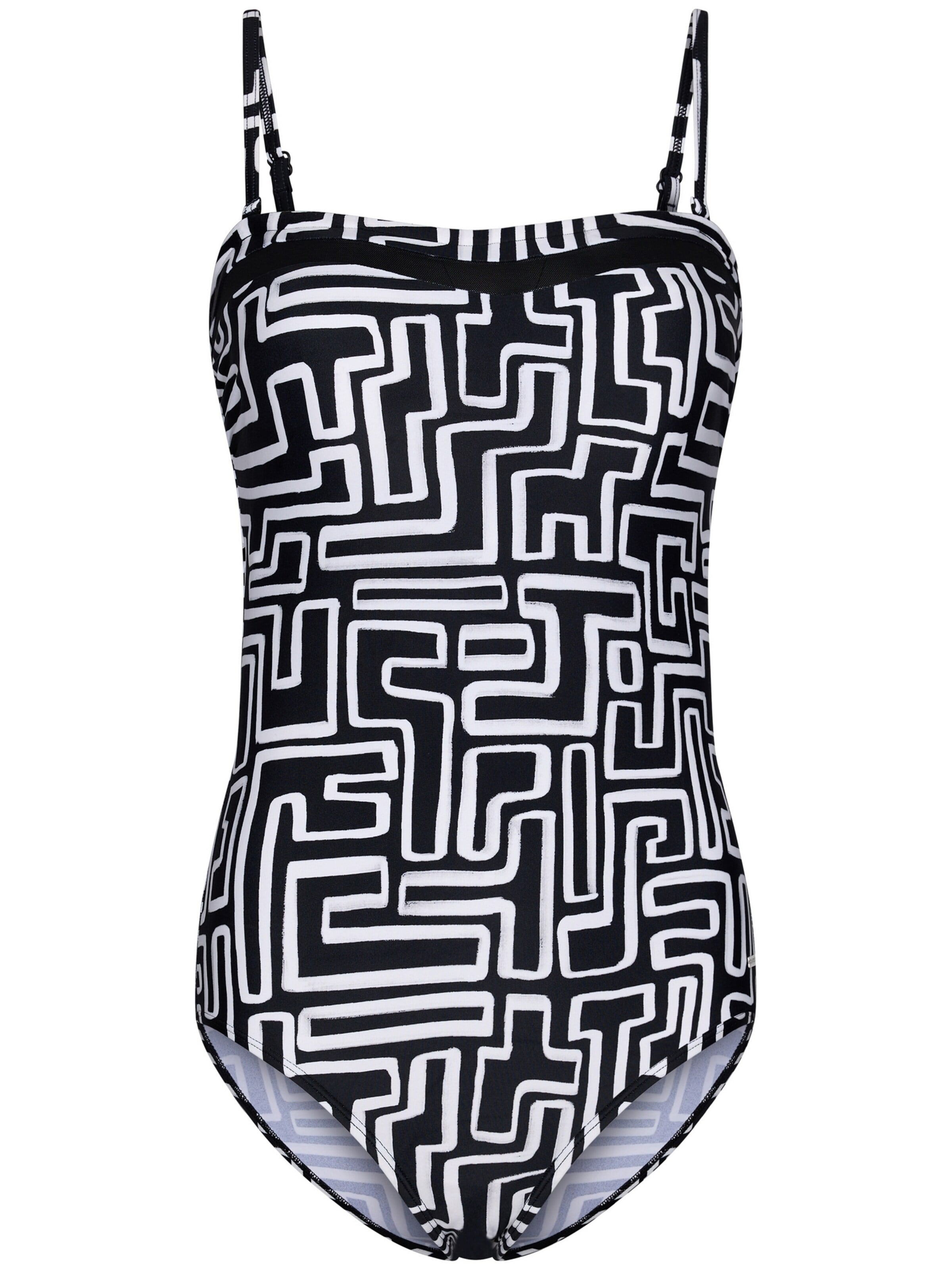 Pastunette Bandeau Shaping swimsuit in Black: front
