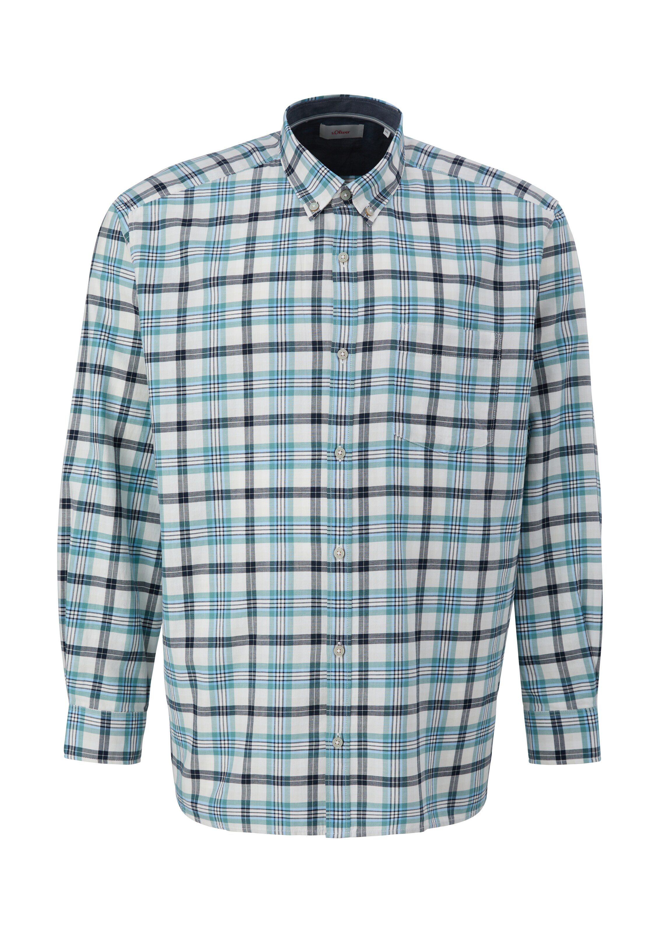 s.Oliver Men Big Sizes Regular Fit Hemd in Blau: Vorderseite