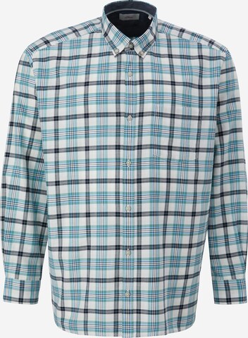 s.Oliver Men Big Sizes Comfort fit Button Up Shirt in Blue: front