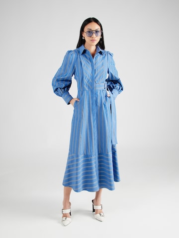 Karen Millen Shirt Dress in Blue: front