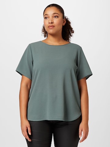 ONLY Carmakoma - Blusa 'Vica' en verde: frente