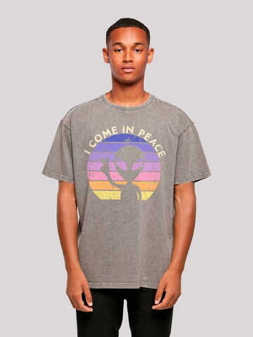 T-Shirt 'Alien Peace Sunset' F4NT4STIC en gris : devant