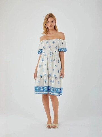 MixRay Dress in Blue: front