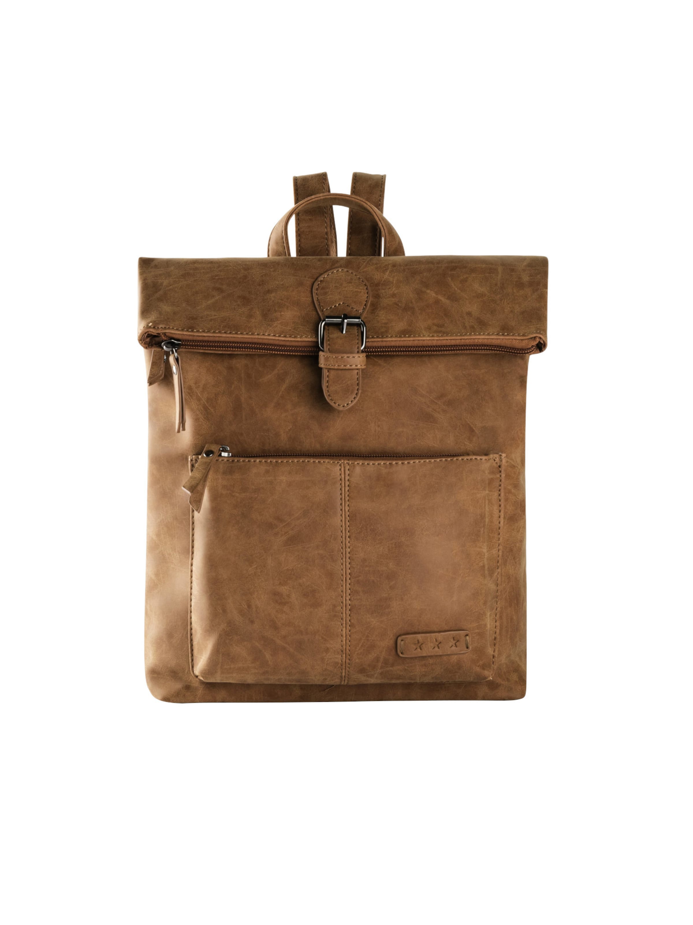 bonprix Backpack in Brown: front