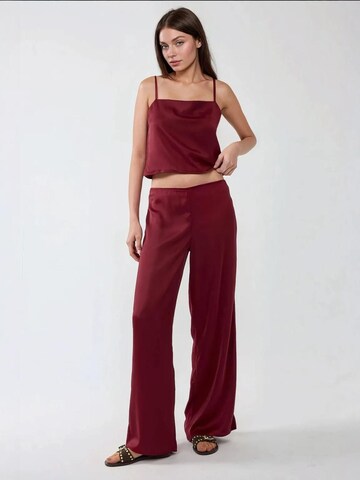 Hiccup Wide Leg Hose in Rot