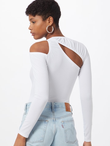 Femme Luxe Shirt body 'Belle' in Wit