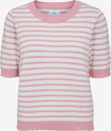 NÜMPH 3/4 Ärmel-Strickpullover 'NUMARI PULLOVER' in Pink: Vorderseite