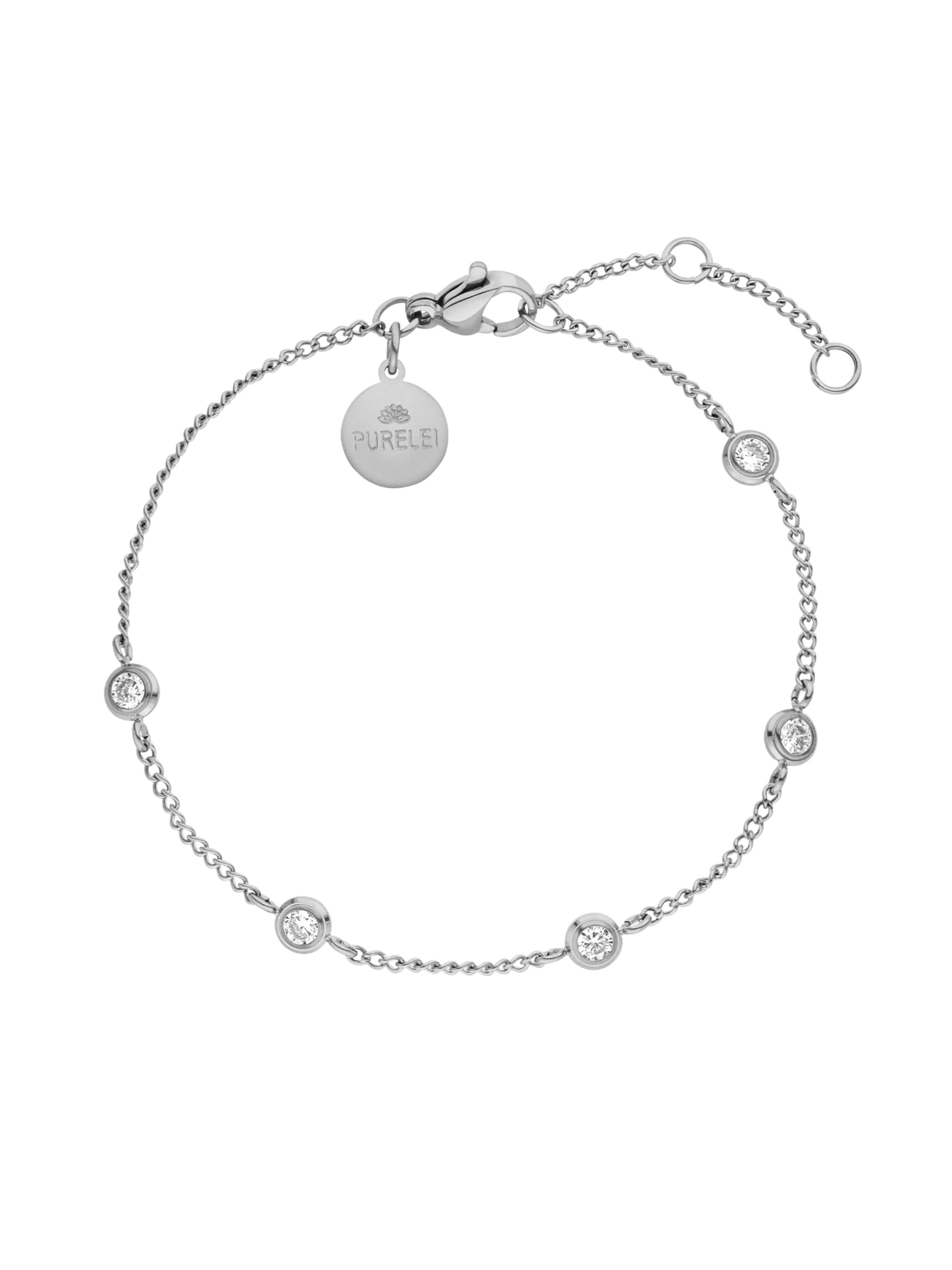 PURELEI Armband 'Spotlight' in Silber: Vorderseite