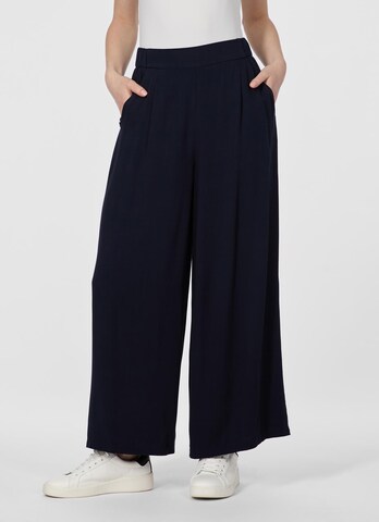 Ragwear Wide leg Pleat-Front Pants 'Loggan' in Blue: front
