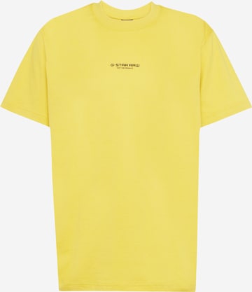 T-Shirt G-Star RAW en jaune : devant
