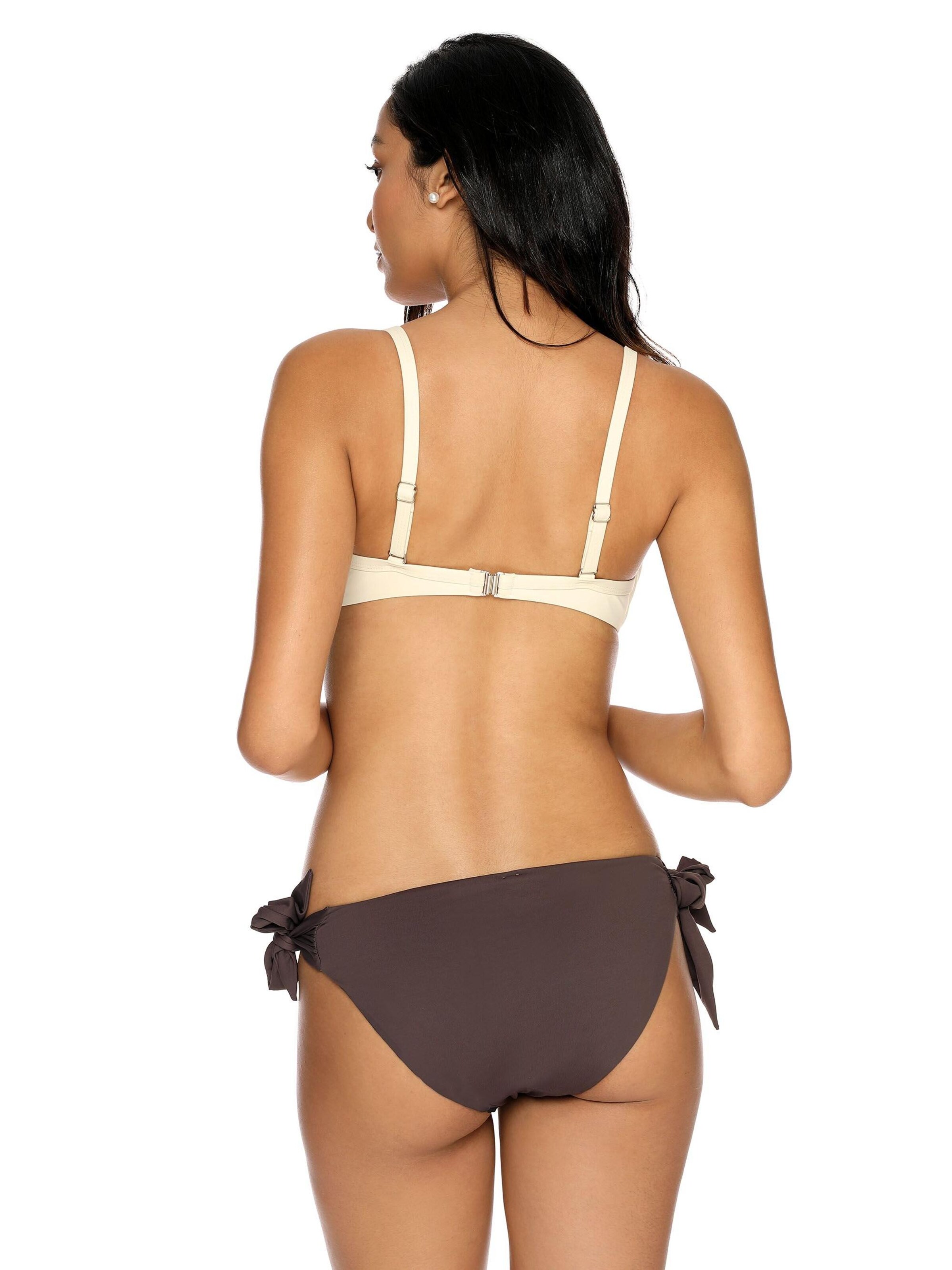 Lady Etna Push-up Swimsuit 'G-73/BO 094' in Beige