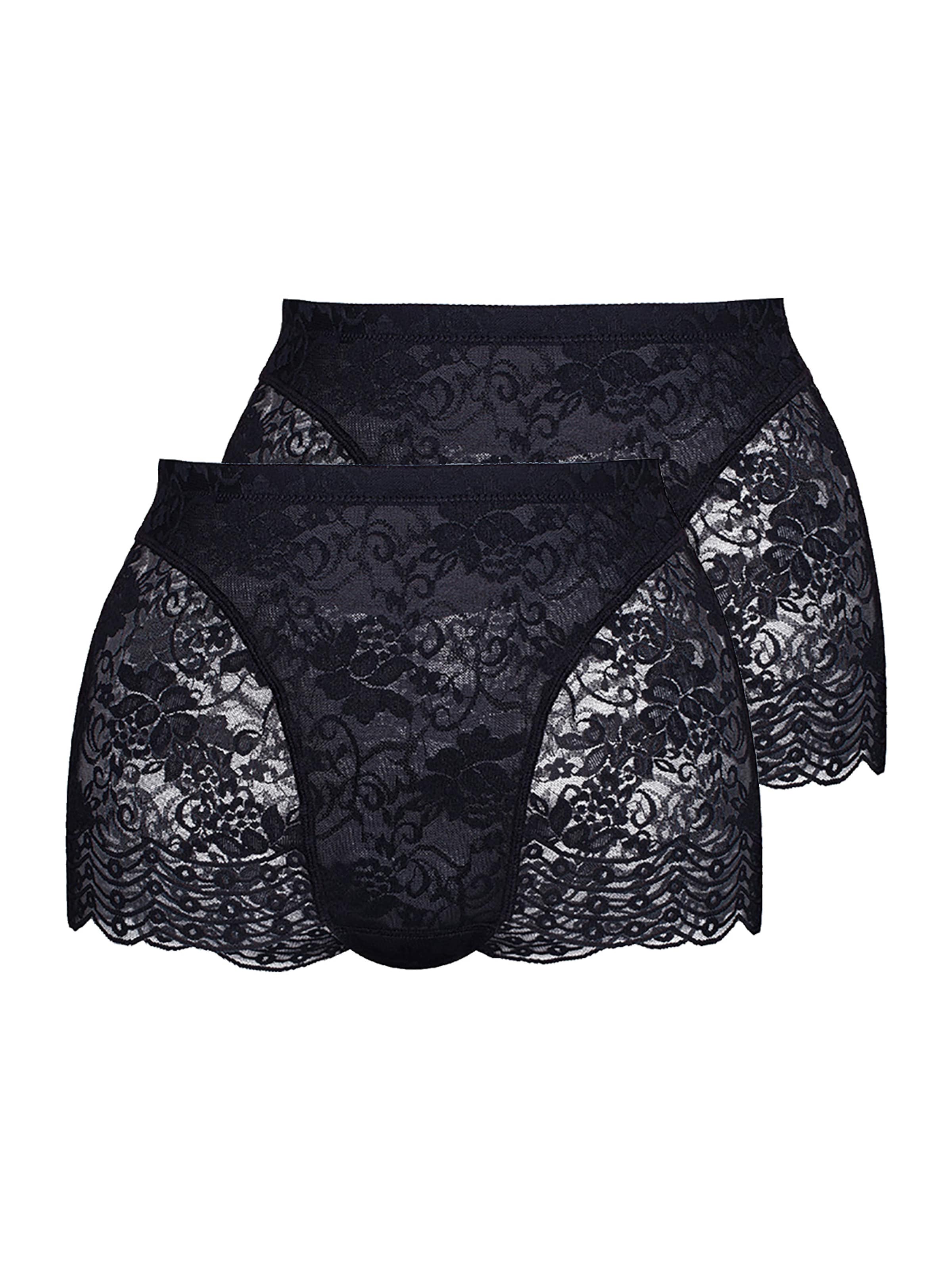 sassa Boyshorts 'Functional Lace' in Black: front