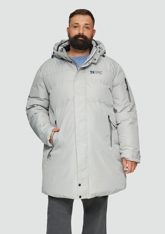 s.Oliver Men Big Sizes Wintermantel in Grau: Vorderseite