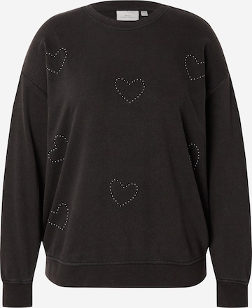 juoda ONLY Carmakoma Megztinis be užsegimo 'CARInda': priekis