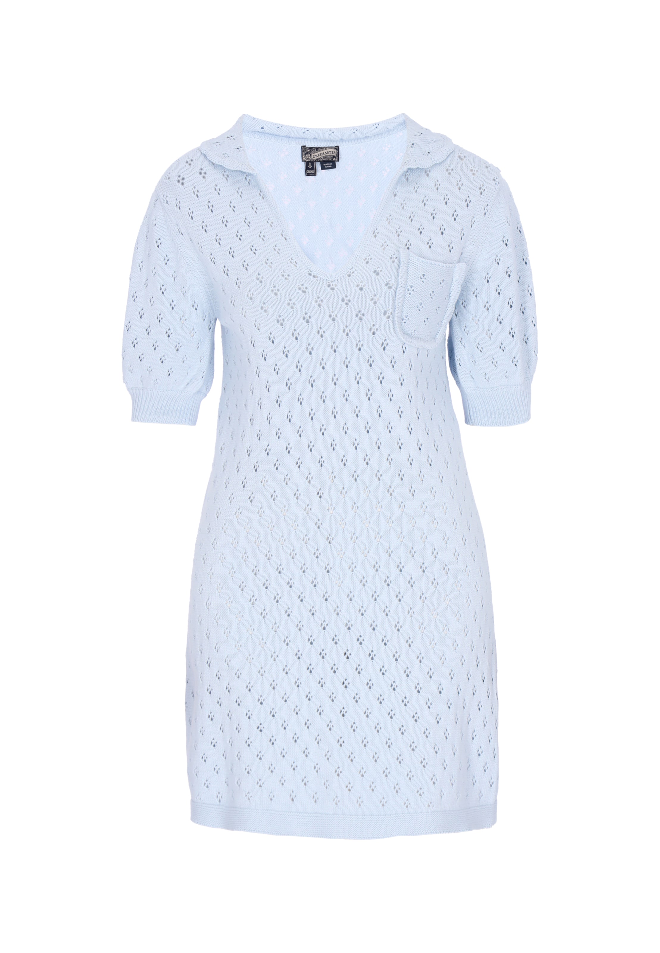 Robes en maille DreiMaster Vintage en bleu : devant